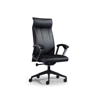 China Sterling Reclining Posture Executive Leather Office Chair Black Custom for sale