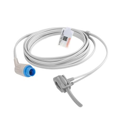 China Stable Soft Patient Monitor Spo2 Sensor , Length 3m Pulse Oximeter Wire for sale