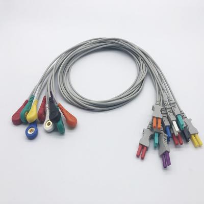 China Cable de monitoreo de pacientes médicos, 700-0007-08 700-0006-08 conjunto de cables de plomo de ECG en venta