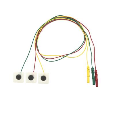 China Pediatrische wegwerp-ECG-elektrodekabel met 3 lood-ECG-kabels IEC Te koop