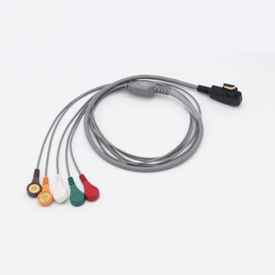 China Práctico DMS ECG Holter Cable Multiscene para DMS300-4L 5 conductores en venta
