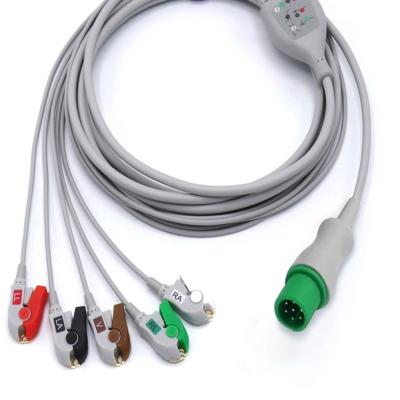 China 7 Pin Portable ECG Snap Leads , Multipurpose ECG Cable 5 Lead for sale