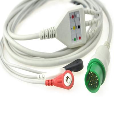 China Cable de monitoreo de ECG pediátrico para adultos 72713 72596R con extremo de pared en venta