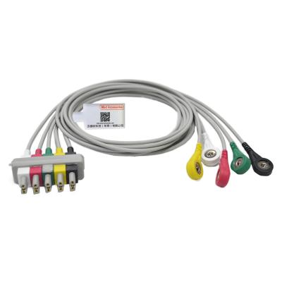 China 5 Lead ECG Machine Patient Cable Practical Reusable Length 3.1m for sale