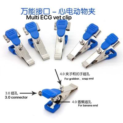 China Acessórios da máquina de ECG veterinária Clips de chumbo multifunção reutilizáveis à venda