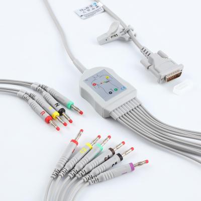 中国 持ち運び可能な耐久性ECG・EKGケーブル,多用途患者モニターケーブル 販売のため