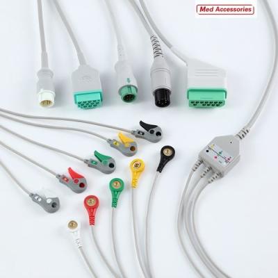 China Med Accessories Medische BCI EKG Monitor Kabel 6 Pin 5 Leads Multifunctionele 0.9m Grootte Te koop