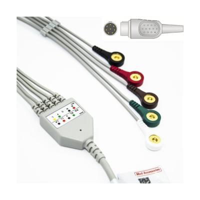 China Grado médico de alambre redondo mortero plomo conector de ECG cable conjunto para el seguimiento preciso de la salud en venta