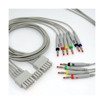 China Accesorios de cable de ecg para monitores de pacientes de alambre redondo / conjunto de cables para pacientes de ecg para servicios médicos de salud en venta