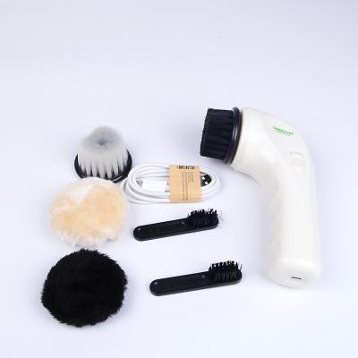 China Efficient Customized Travel Leather Shoe Shine Kit With Electric Buffer portable tool for sale