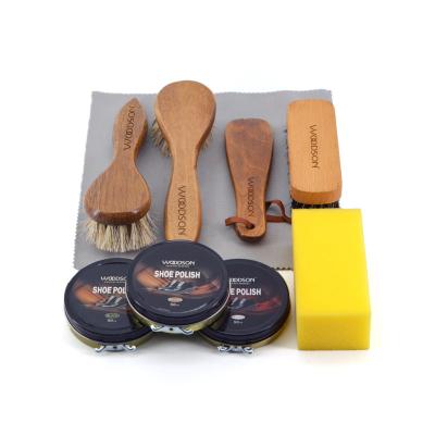 China Shoe shine kits leather shoe care kit premium leather shoe polish set Te koop