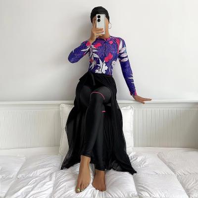 Cina Il costume da bagno musulmano arabo del Dubai ha barrato il costume da bagno conservatore collegato lungo in vendita