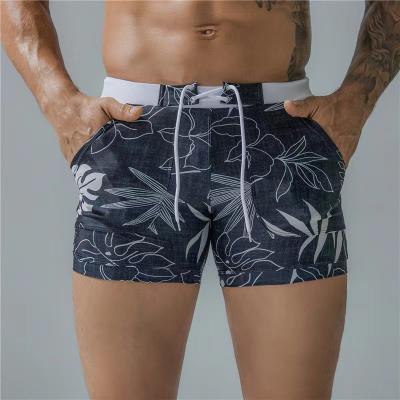 China Plus Size Mens Swimming Trunks Boxer Printed Five Point Plus Size Mens Swimsuits for sale