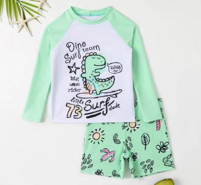 Китай Мальчики вокруг Swimwear шеи устанавливают детей удобного зеленого цвета Upf50 S-XL милых новый Н тип продается