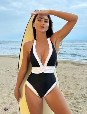 China Ladies One Piece Swimsuit With Medium Thickness Spandex And One Piece Style 1 Piece Bathing Suits for sale