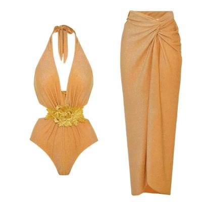 China Naylon-Padded Bikini-Drei-Stücke-Badekleid Set Strand Sommer-Stil zu verkaufen