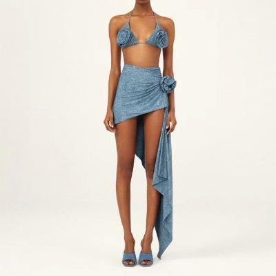 China Waist Nylon Swimwear Set with Adjustable Straps and Retro Vibes à venda