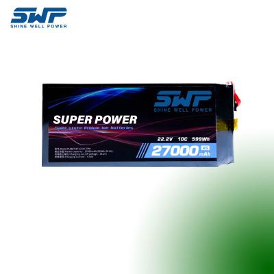 China 22.2V 27000mAh Solid State Battery Pack 270A Discharge Current NCM Cells for sale