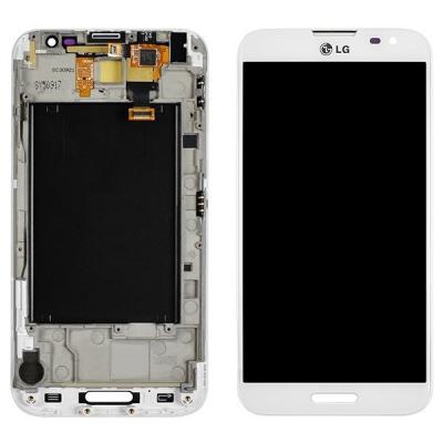 China El blanco, ennegrece el reemplazo de la pantalla de LG LCD de 5 pulgadas para la favorable E980 LCD asamblea de LG Optimus G con el marco en venta
