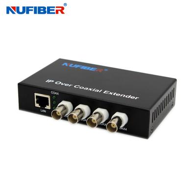 China 10 / 100M 4 BNC Over UTP EOC Converter Ethernet over Coax Extender 4 Coax To RJ45 for sale