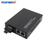 中国 1000M 2-ports Rj45 1 fiber ports SM Bidi SC 1310nm/1550nm Gigabit fiber ethernet switch converter 販売のため
