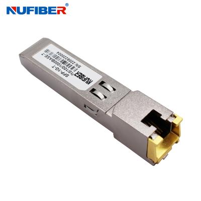 China NUFIBER 10/100/1000Mbps Copper Module RJ45 UTP Cat5 SFP-GE-T cable SFP Module 100meters for sale