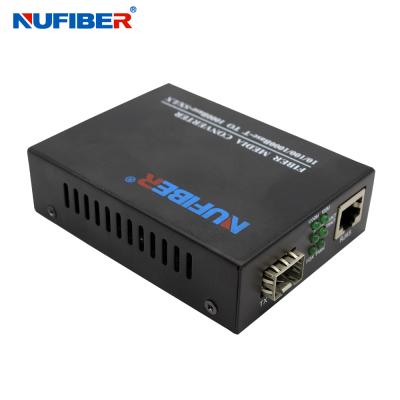 China Gigabit SFP To RJ45 Media Converter , UTP To SFP Converter DC5V 1A For CCTV for sale