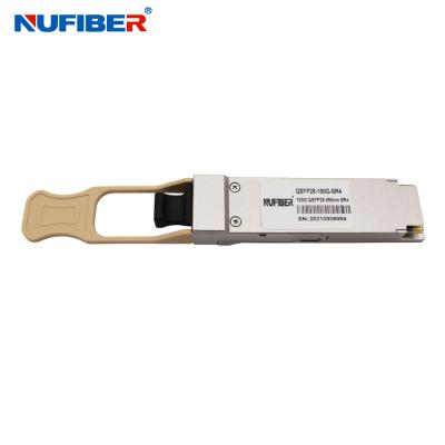 China QSFP28-100G-SR4 MPO Connector QSFP28 100G SR4 , 100GBASE SR4 QSFP Transceiver 850nm 100m for sale
