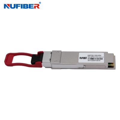 China QSFP28 100G ER EML Fiber Optical Transceiver Module With FEC Up To 40KM for sale