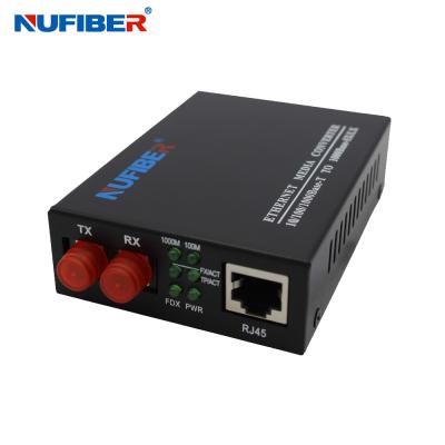 China Gigabit FC Connector Fiber Media Converter 1000M FC to 10 / 100 / 1000M UTP Port for sale