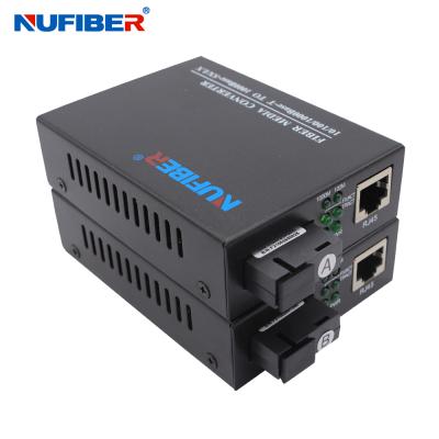 China Gigabit SM Single Fiber Converter 1310nm 1490nm 1000Base Bidi 20km Outdoor for sale