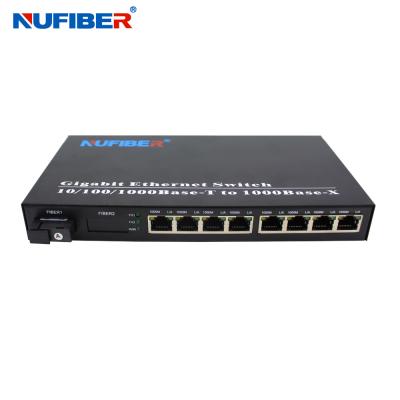 China OEM ODM Rj45 8 Port Network Switch With Single Fiber SC 1310nm 1550nm for sale