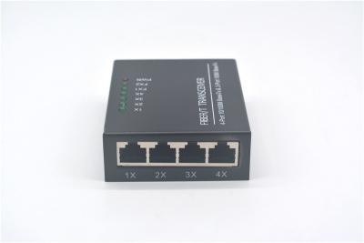 China Iron case UTP Fiber Ethernet Switch , 10 100Mbps 4 Port Ethernet Switch for sale