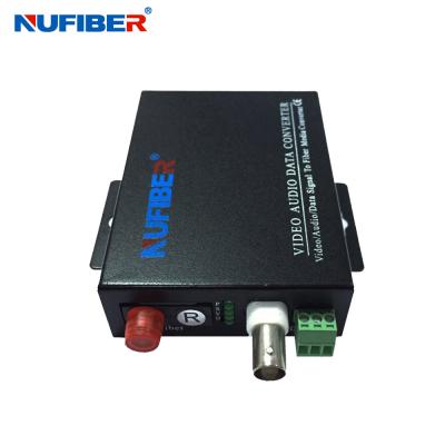 China Transmisor video óptico video de datos 1BNC del coaxil audio/video del teléfono del convertidor de la fibra de la caja del hierro, y receptor en venta