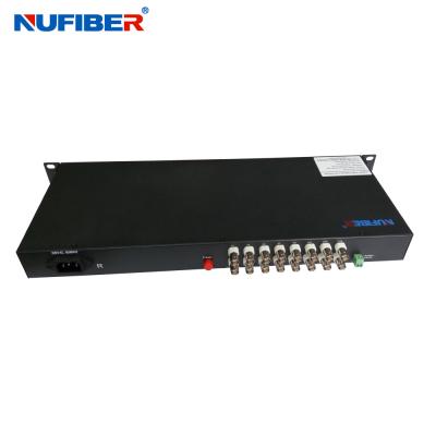 China Conversor video 16BNC da fibra coaxial aos padrões video do transmissor de Ovideo da fibra e do apoio NTSC, do AMIGO ou do SECAM do receptor à venda