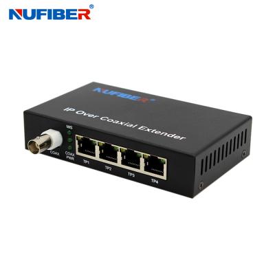 China Ethernet 10 100Mbps sobre el suplemento coaxial los 2KM con 1BNC 4LAN en venta