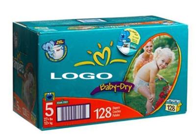 China custom pampers swaddlers gift diaper box   Baby -dry  diaper packaging box for sale