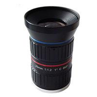 China 1” Image size C mount F1.2 aperture metal+glass 8Mp manual iris 25mm ITS lens for sale