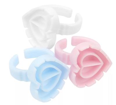 Китай Расширения плетки 64g чашки кольца клея формы сердца пластиковые разделенные для ресницы Perming продается