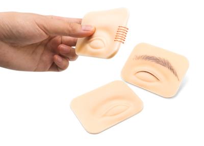 China Mini 3d Surface Face Blank Eyebrow Practice Skin Silicone Microblading Tattoo Practice Board for sale