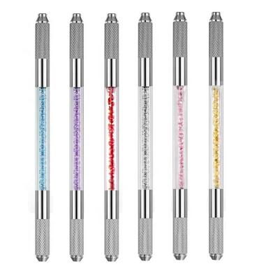 Cina Trucco permanente dalla testa doppio del sopracciglio di Crystal Manual Pen Microblading in vendita