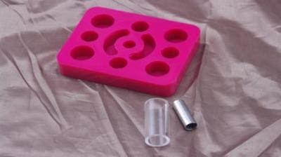 China Pink Tattoo Gun Holder For Permanent Makeup Machine / Pen / Ink 12 Grips for sale