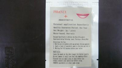 China Anestésico tópico del tatuaje permanente del maquillaje de Phoneix, crema que entumece de la piel tópica en venta