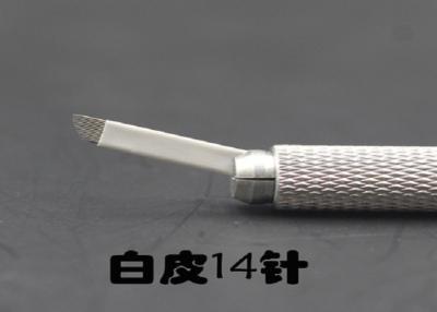 中国 ステンレス鋼の小型アイライナーの永久的な構造の入れ墨機械針の白いカートリッジ医学の殺菌 販売のため