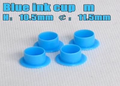 China Blue Color Plastic Tattoo Machine Ink Pigment Cups Tattoo Accessories for sale