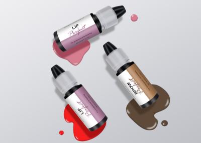 Chine OEM 6ML émulsion maquillage permanent pigment sourcils cosmétiques tatouage lèvres rouge couleur à vendre