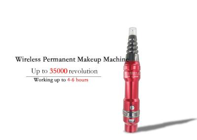 China Red Permanent Makeup Tattoo Kit Electric Wireless Rechargeable Permanent Makeup Pen For Eyeline for sale