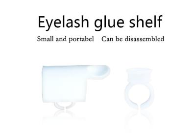 China Lash Extension Disposable Glue Holder Ring Strip U Shape / Eyelash Extension Glue Cup for sale