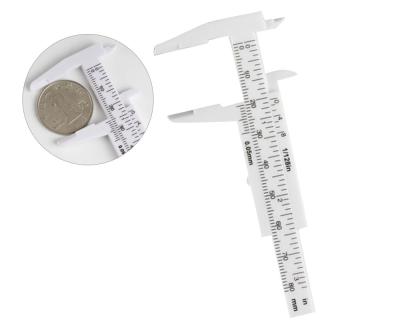 China Compasso de calibre de corrediça métrico da polegada ABS plástico permanente branco do compasso de calibre do jogo 80MM da tatuagem da composição 150MM do mini para a sobrancelha à venda