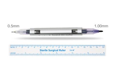 China Surgical Skin Marker Pen / 1.0mm Fiber Nib Skin Marker Pen For Permanent Makeup Eyebrow for sale